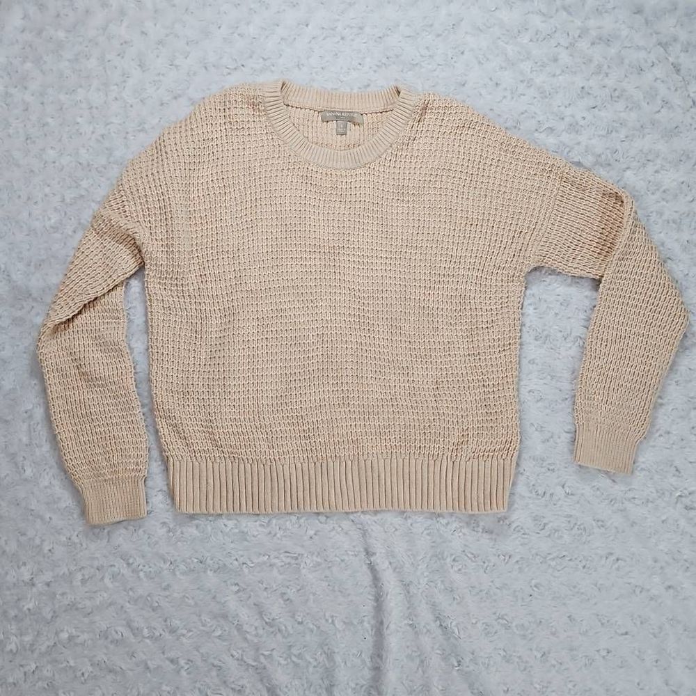 Banana Republic Womens Sweater Knitted Long Sleeve Crew Neck Cream Large